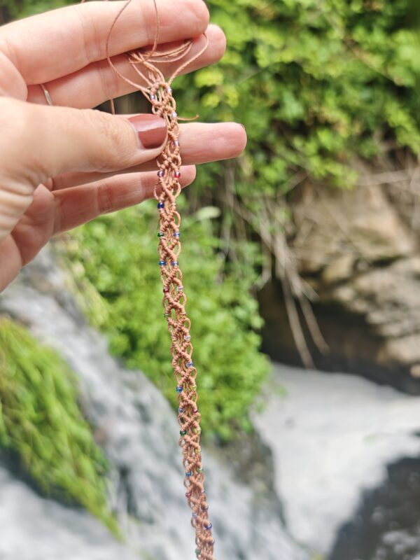 Pulsera Tobillera de Macramé con Adornos